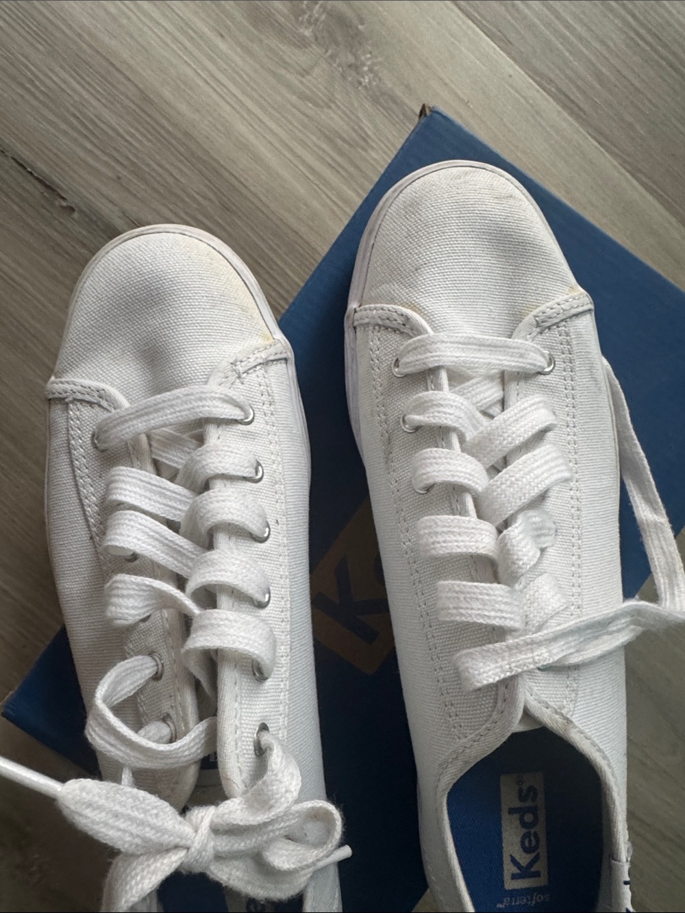 Keds Triple Kick White Canvas Low-Top Sneakers - Picture 3 of 7